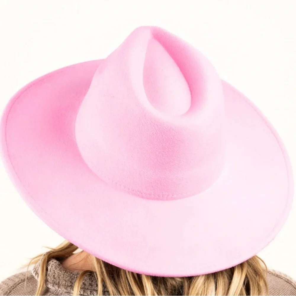 NWT Bright Pink Women's Felt Hat - Picture 4 of 4